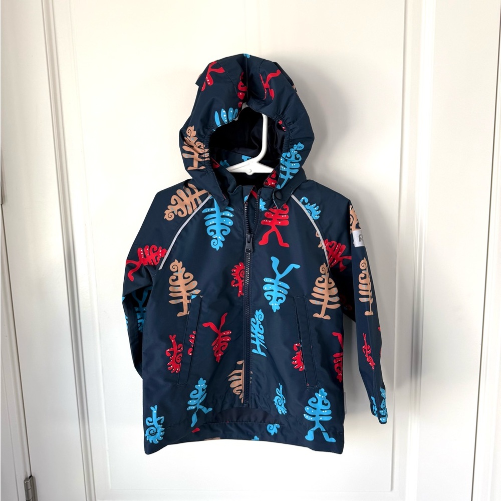 Reima Kids Waterproof Rain Jacket Toddler Boys Navy Blue 2T Hete Tec